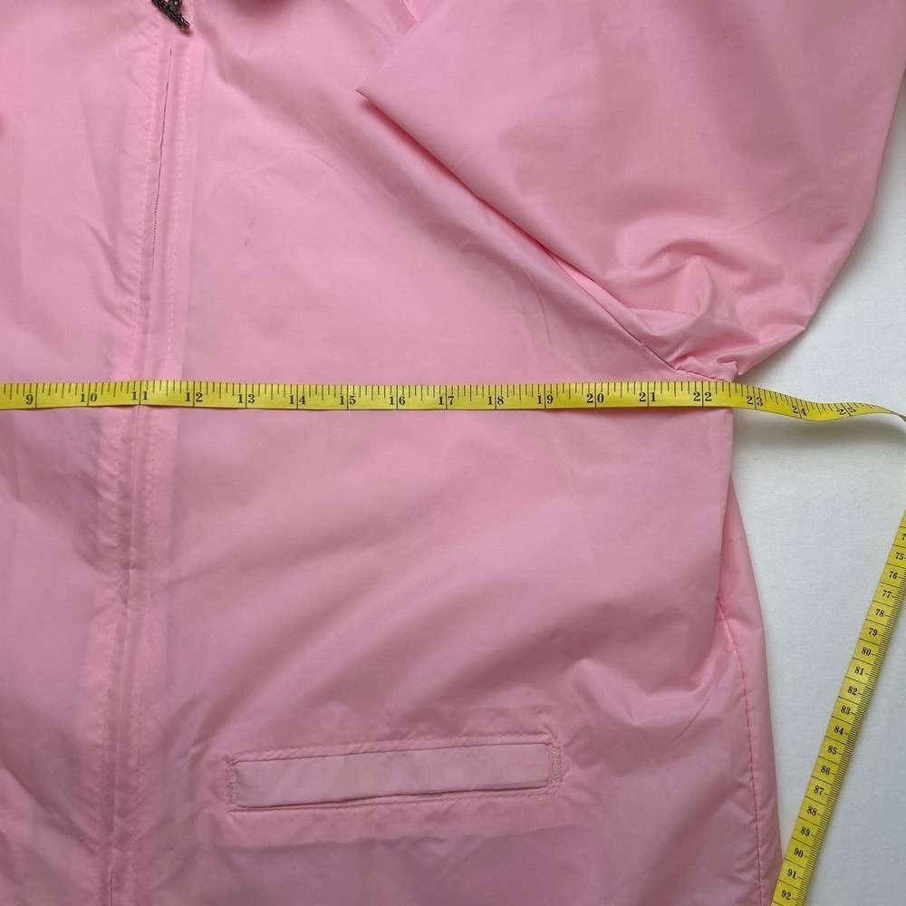Duckster Womens Windbreaker Raincoat Pink Size XL 80s Retro Vintage Spring Light - Picture 5 of 8